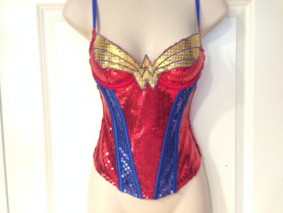 Wonder Woman Corset By Trancetrampboutique On Etsy