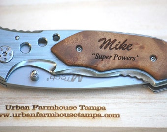 Gifts for Men, 2 Custom Pocket Knives, Personalized Best Man Gift, Rustic Wedding, Groomsmen Gift, Gift for Groomsman, Pocket Knife