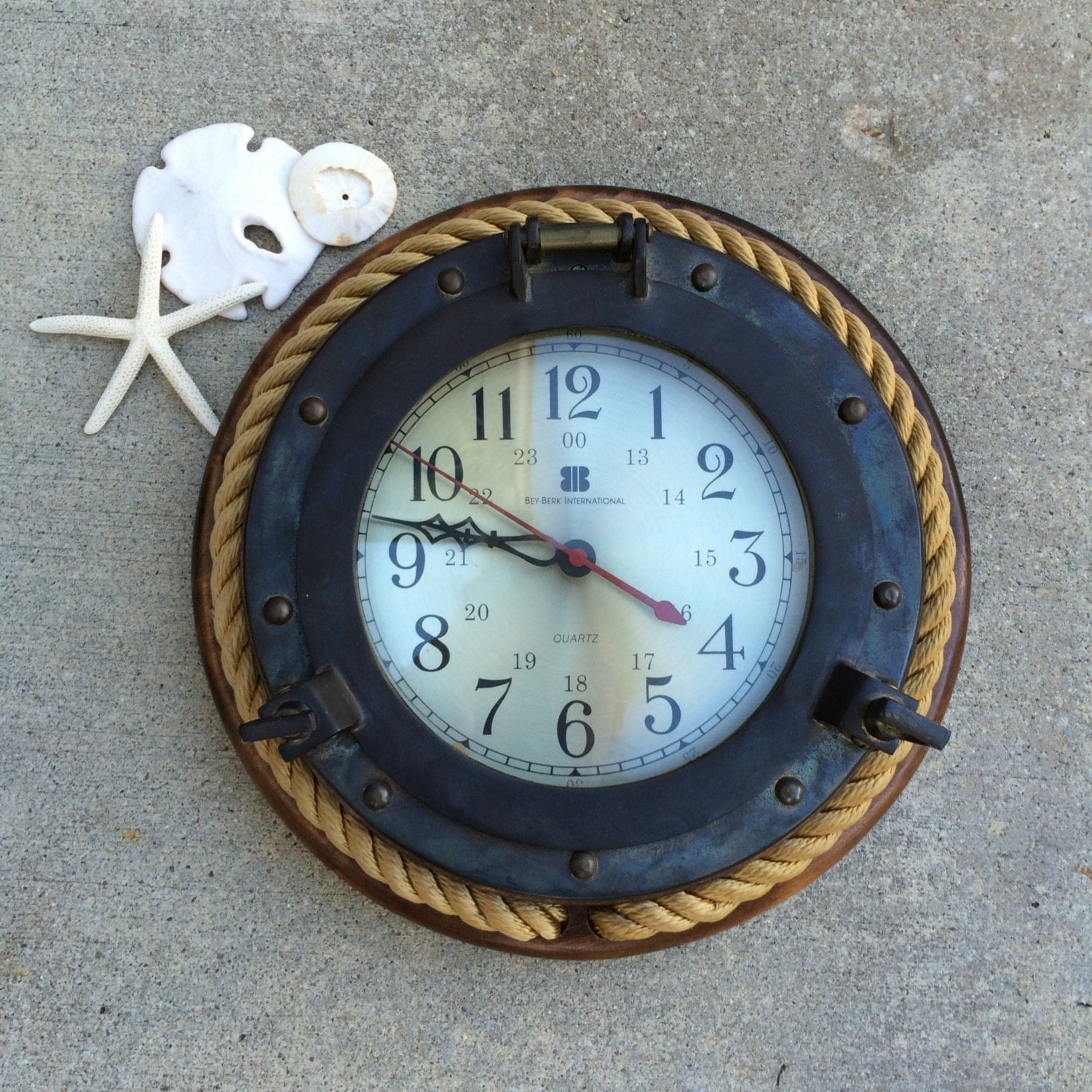 SALE Nautical Wall Clock Bey-Berk International Port Hole