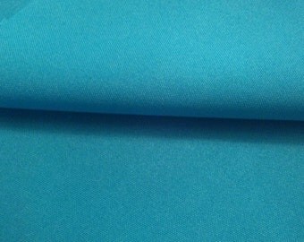 Turquoise Gabardine 62" 100% Polyester by yard, great for dressmaking, tablecloth, commercial, blazers. Available by roll Free swatches