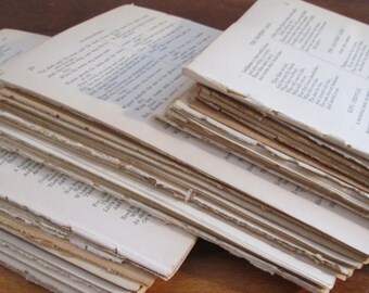 75 Vintage Book Pages 75 Book Paper Pages Vintage Antique Authentic 1892-1928 Book Pages Ephemera Collage Altered Art Paper Crafts