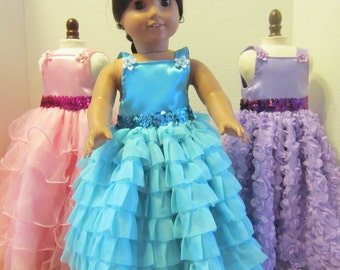 Chiffon Party Gowns for the 18in. American Girl Doll