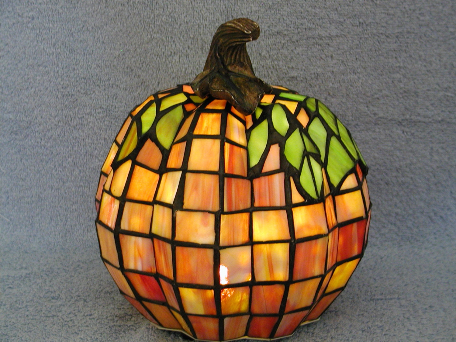 Stained Glass Pumpkin Lamp