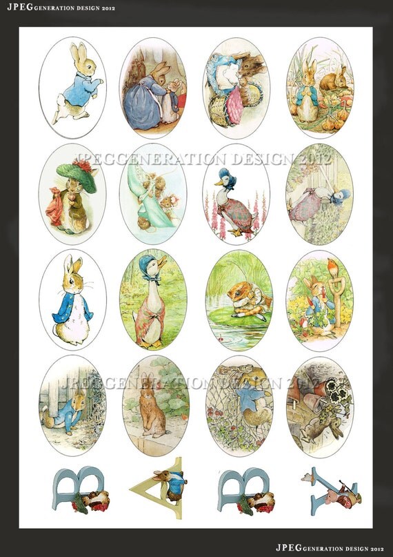 Edibl Peter Rabbit Beatrix Potter images Personalised Edible