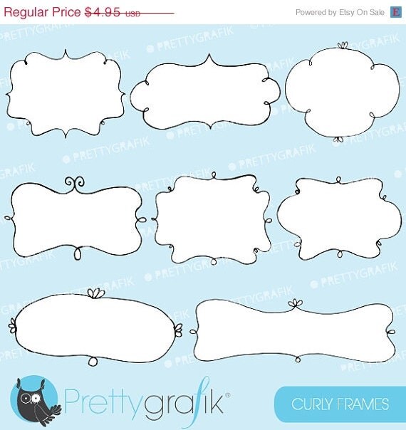 80% OFF SALE label frames clipart commercial use, vector graphics, digital clip art, digital images - CL542 Il_570xn