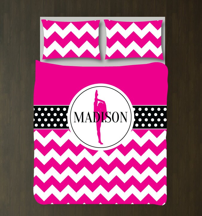 Dance Duvet Cover Shams Monogrammed Name Custom Bedding Bedding Set Black Hot Zoom