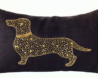 wiener dog pillow case