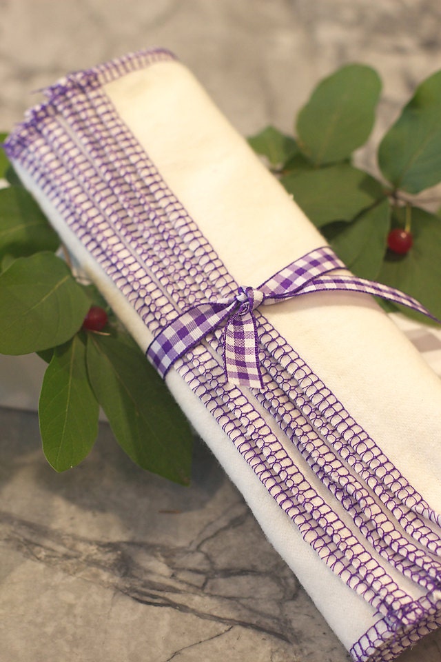 Organic Cotton Flannel Baby Wipes Set of 6 by myessential8 on Etsy