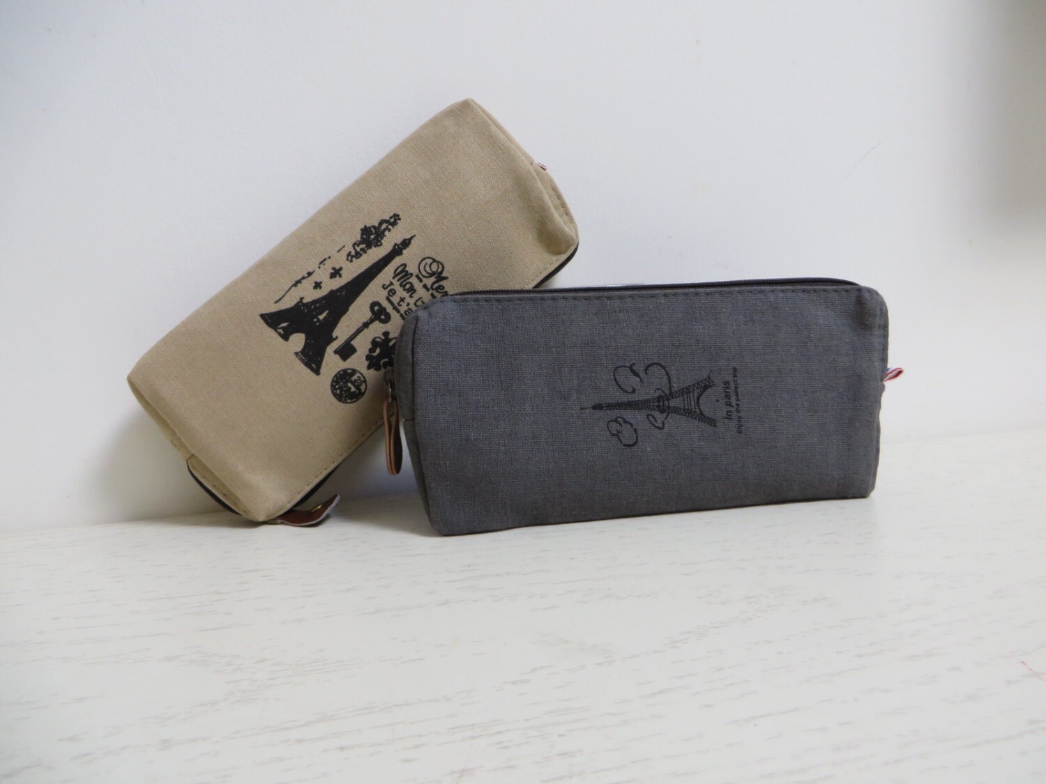 retro style pencil case/small pencil canvas box/ by Lostpigeon