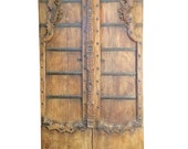 Antique Old Doors Warm Teak Brass Iron Ornamentation Indian Furniture architecturals viantage door panels