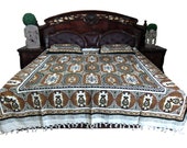3pc Cotton Bed Cover Indi Style Bedspreads Floral Printed Bed spread coverlet -Free Shipping