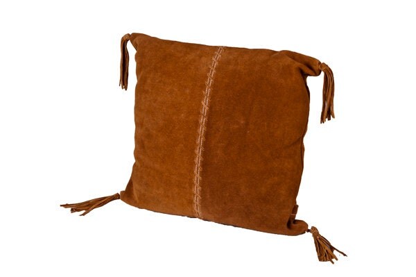 Leather pillow southwestern pillow in genuine by Bohobynature
