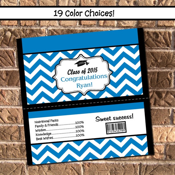 Chevron Graduation Candy Wrapper High School College Kindergarten Pre School Il_570xn