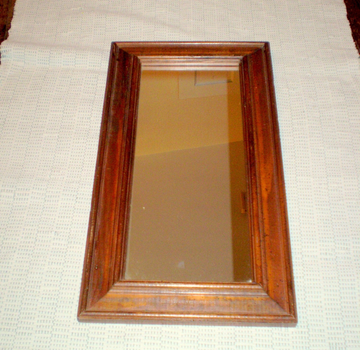 Vintage Antique WOOD WALL MIRROR Arts & Crafts Mission Style