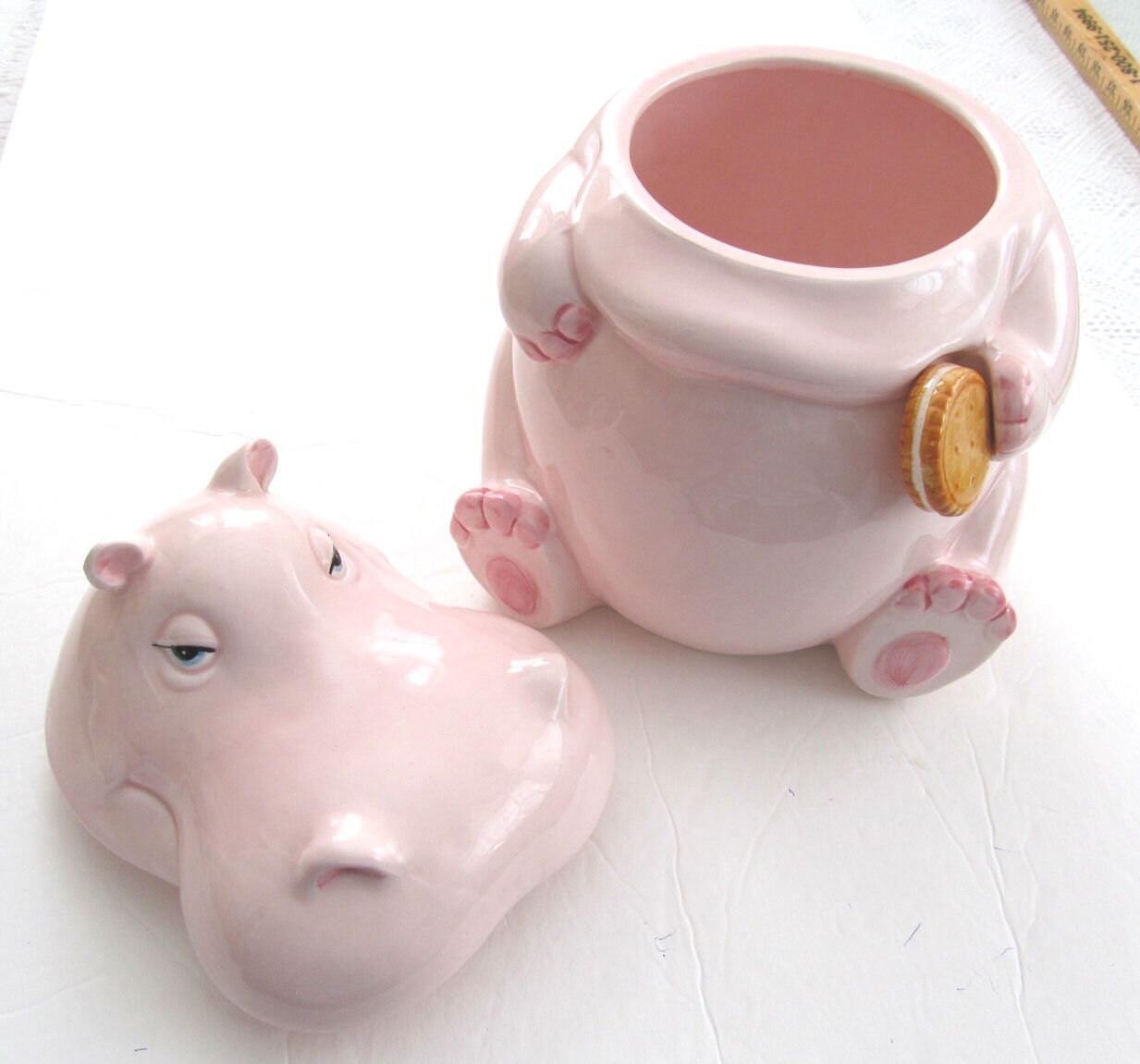 AWESOME Vintage HIPPO HIPPOTAMUS Vintage Cookie Jar Fitz and