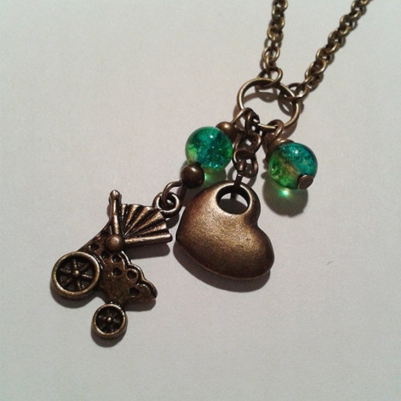 baby boy love charm necklace by TufteboDesign on Etsy