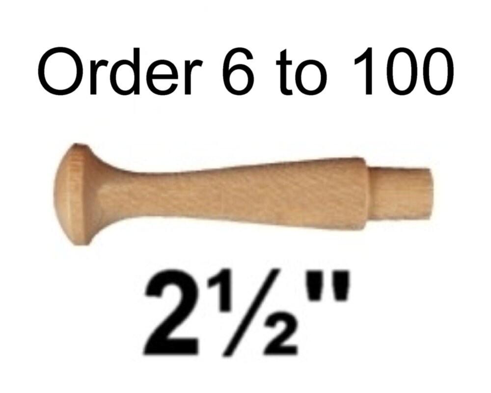 2 1/2 Shaker Pegs Birch Shaker Style Wood Pegs