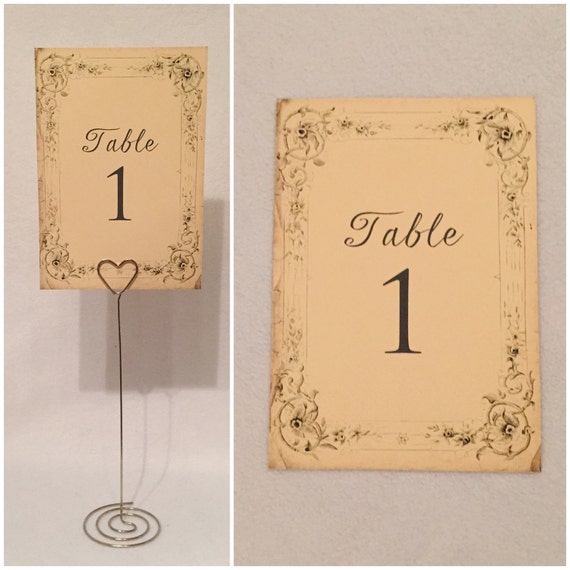 Vintage Style Table Numbers 2