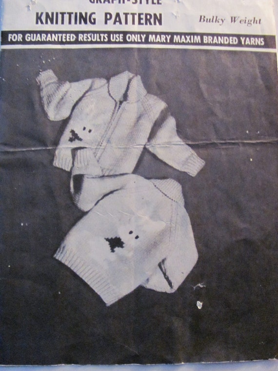 Mary Maxim Graph Style Knitting Pattern 4092 Childrens