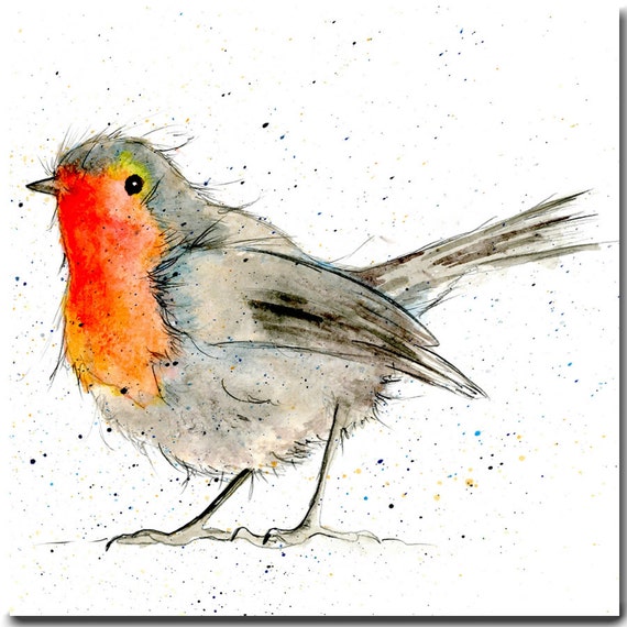 Robin Greeting Card Bird Card Blank Inside Garden Bird