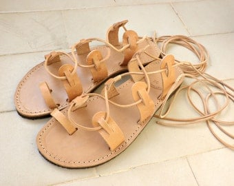 Lace up sandals/ Gladiator sandals/ Womens sandals/ Beach shoes/ Ancient Greek sandals/ Spartan sandals/ Genuine leather sandals