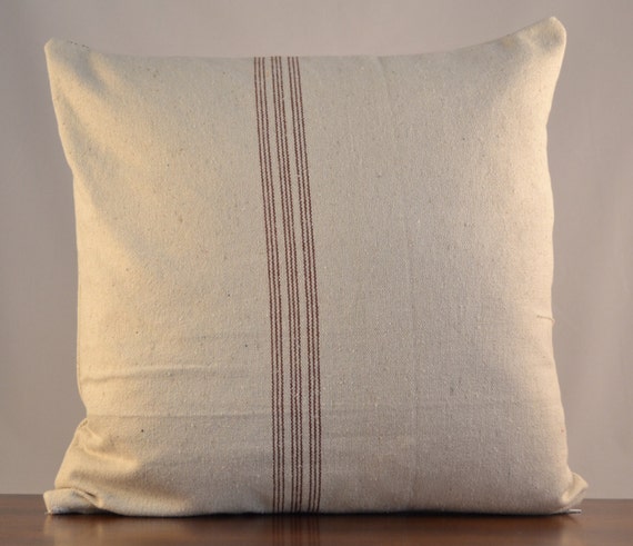 Farmhouse throw pillow made from upcycled grain by ... Farmhouse throw pillow made from upcycled grain by