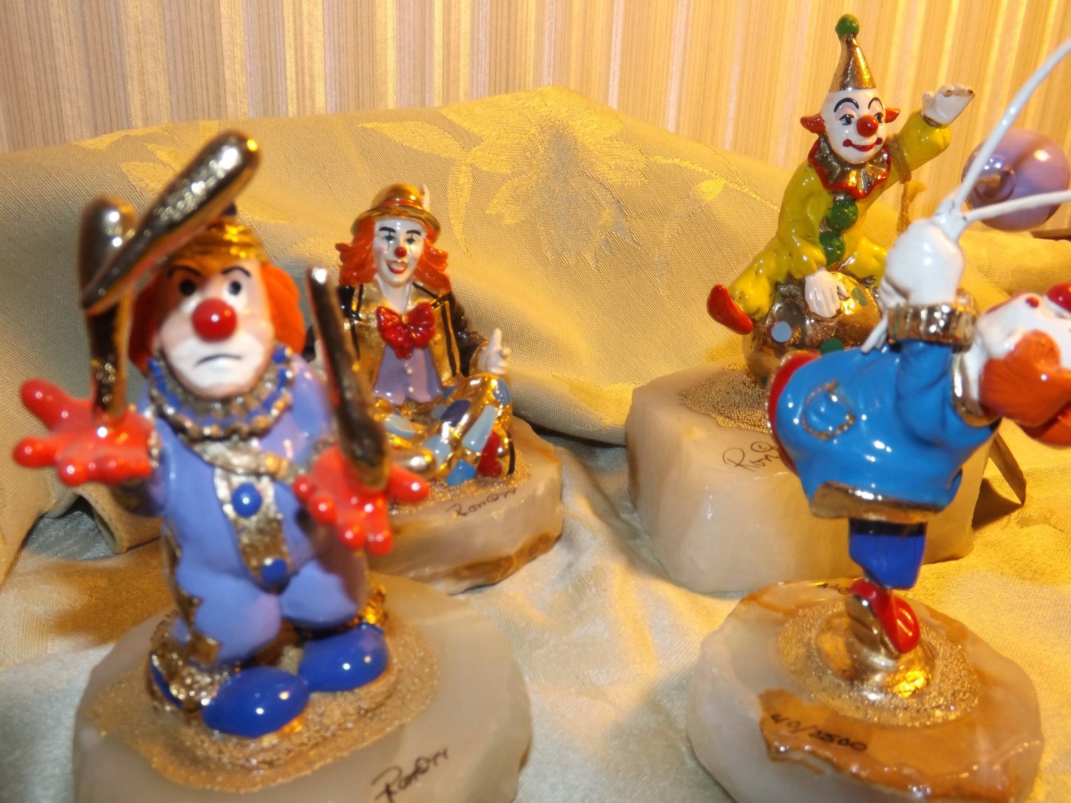 Lot of 4 Ron Lee Collectible Clowns Sculpture on by Anastique