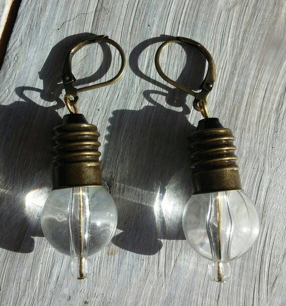 Light Bulb Earrings by Stars2Beads on Etsy