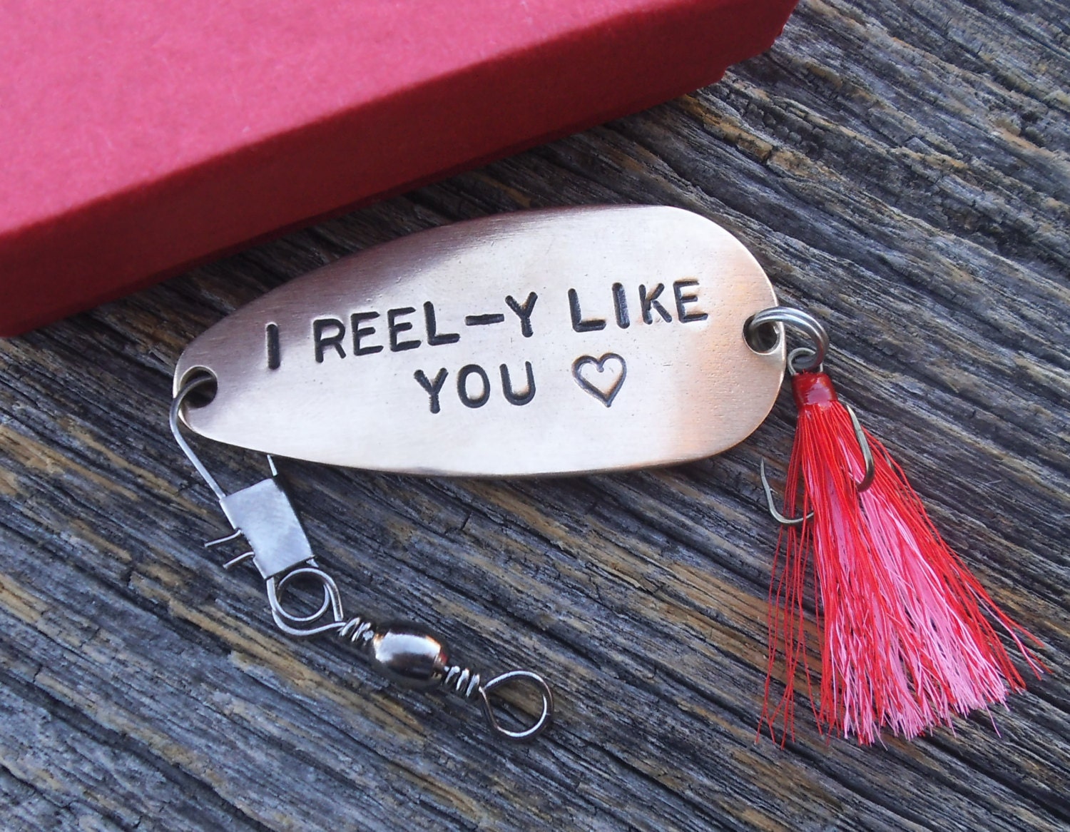 I Reely Like You Fishing Lure Keepsake Gift Valentines Day