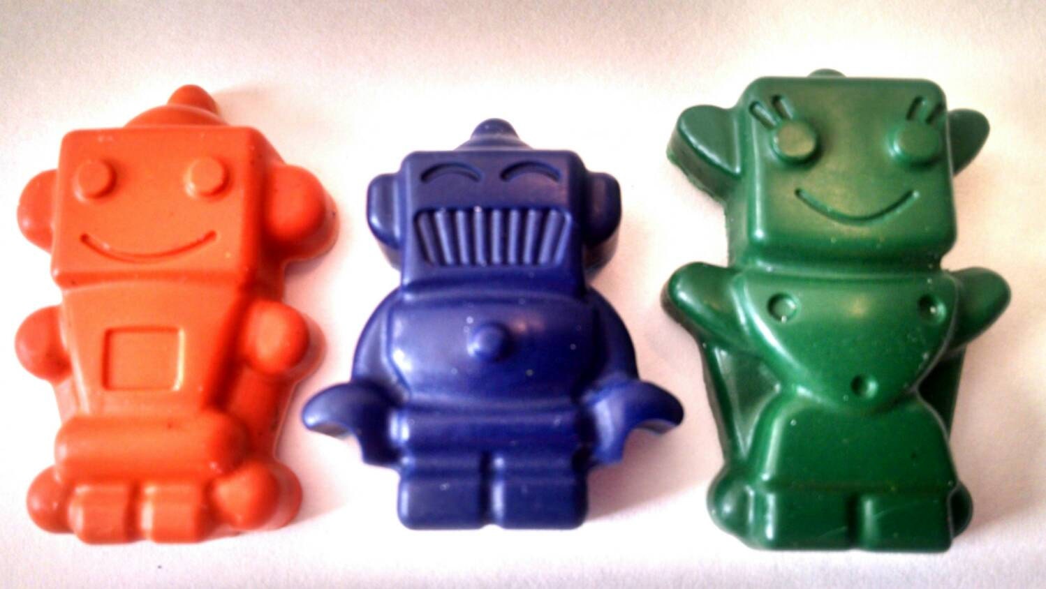 Robot crayons set of 20 robot theme birthday party favors