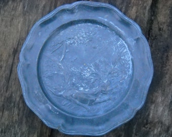 Pewter plate  Etsy