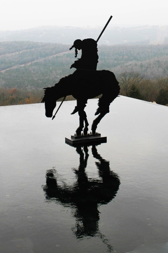 Crazy Horse Iron Statue at Top of the Rock in by BrunkPhotography