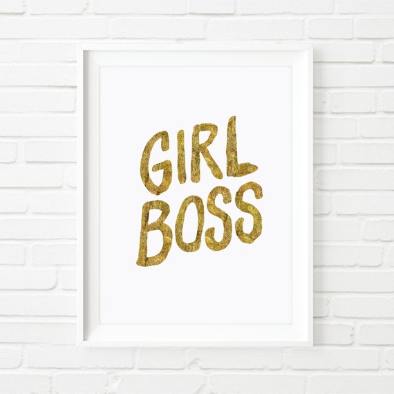 Digital Print Art Poster Girl Boss Typography by TheMotivatedType