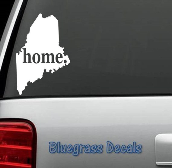 E1018 Maine Home State Decal Sticker for Car by BluegrassDecals