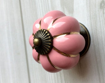 pink cabinet knobs pumpkin knobs kitchen dresser knob drawer knobs pulls handles ceramic porcelain antique - Decorative Drawer Knobs pink cabinet knobs pumpkin knobs kitchen dresser knob drawer knobs pulls handles ceramic porcelain antique - Decorative Drawer Knobs