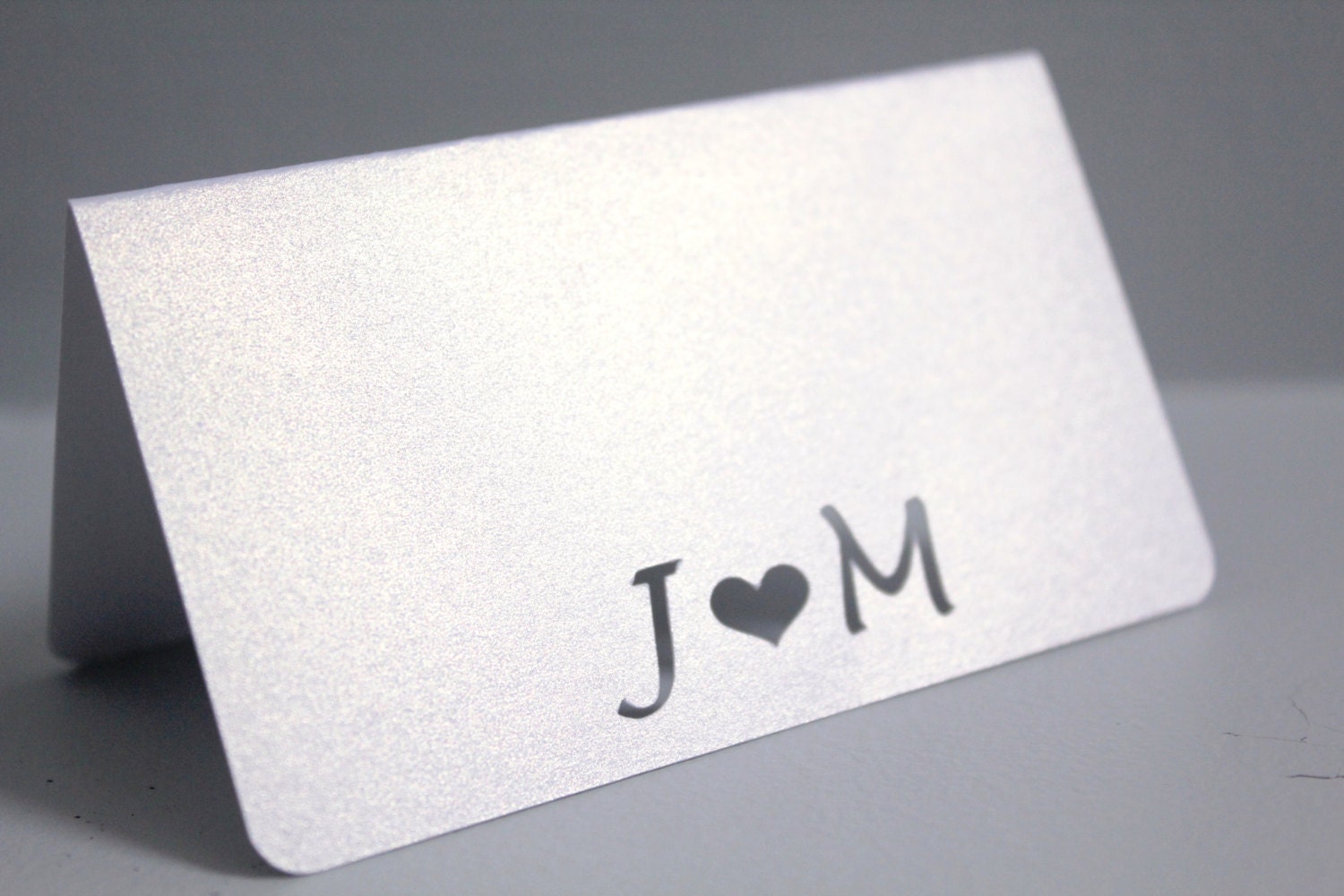 Personalized initial tent cards Wedding name cards Custom