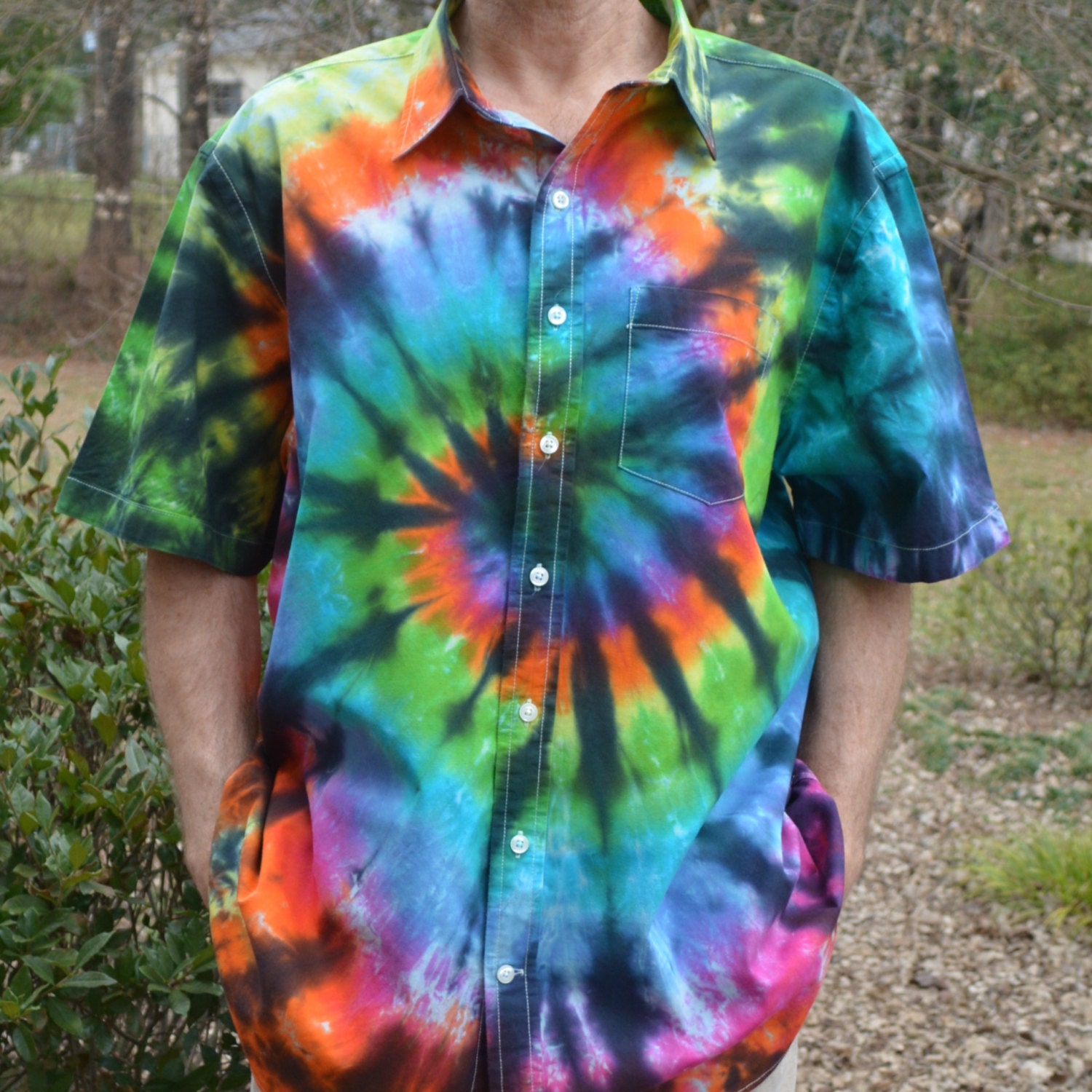 tie dye button up