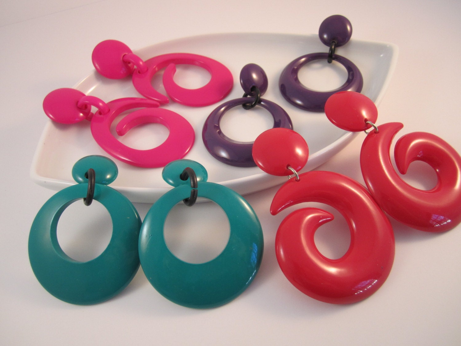 Big 80's FUN Plastic Jewelry Supplies for Upcycle
