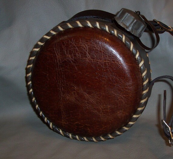 Canteen Leather Brown Western Canteen Item by WesternCanteens