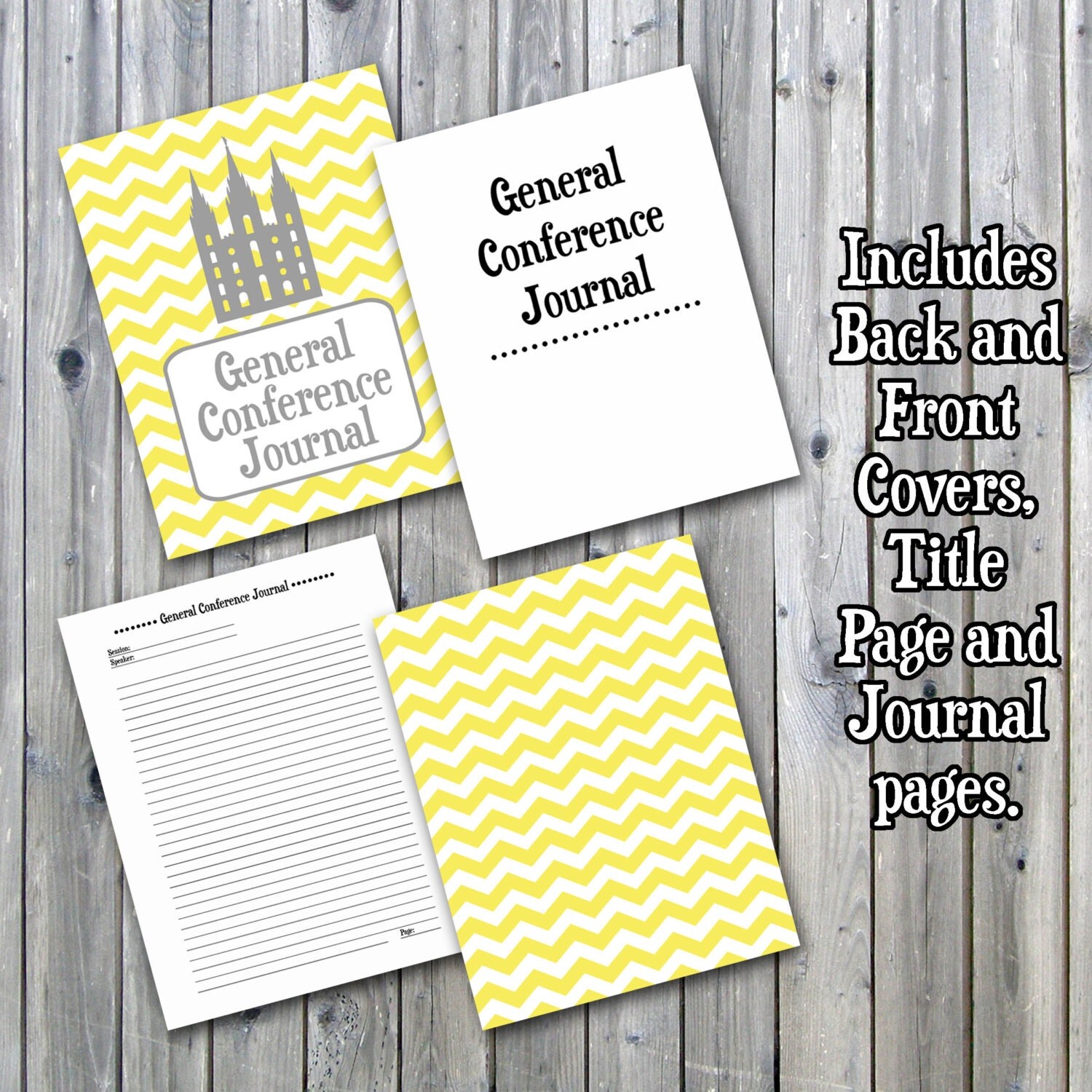 LDS General Conference Journal Printable Includes 2 sizes