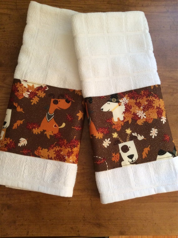 Set of Dachshund/dog themed kitchen towels