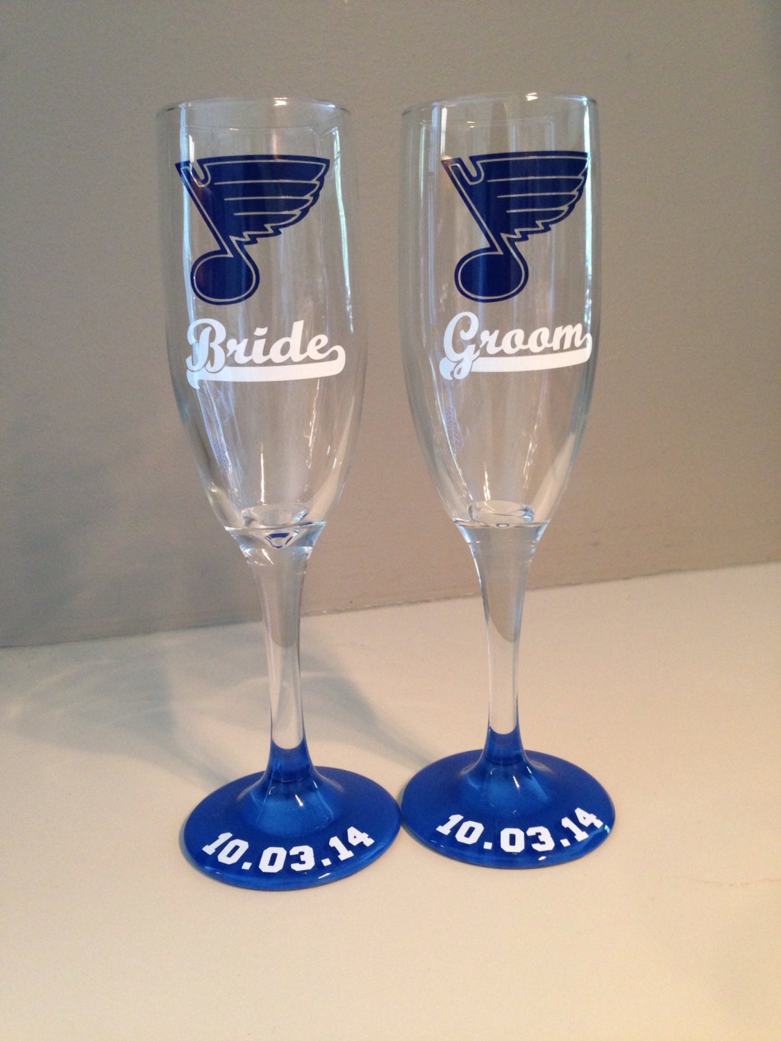 St. Louis Blues Champagne Glass set