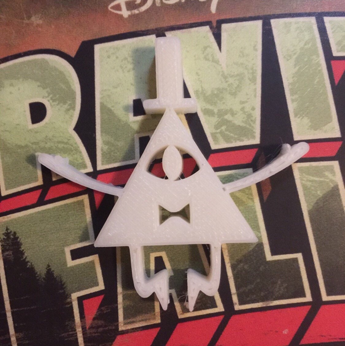 Gravity Falls 3d Printed Bill Cipher Pendant