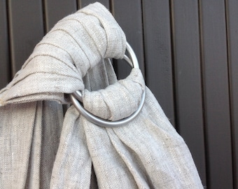 Baby ring sling / personalised baby carrier /baby sling / linen baby sling