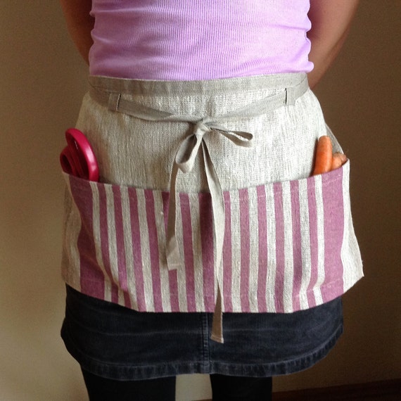 linen utility apron / gardening apron / half apron by BicoEstonia