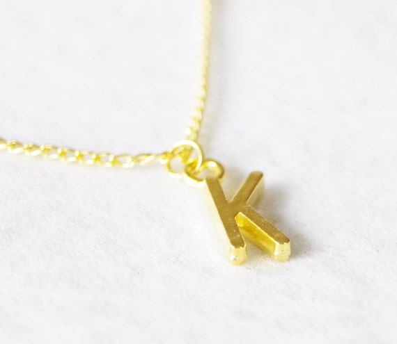 Items similar to Personalized Necklace / Gold Letter Pendant Necklace