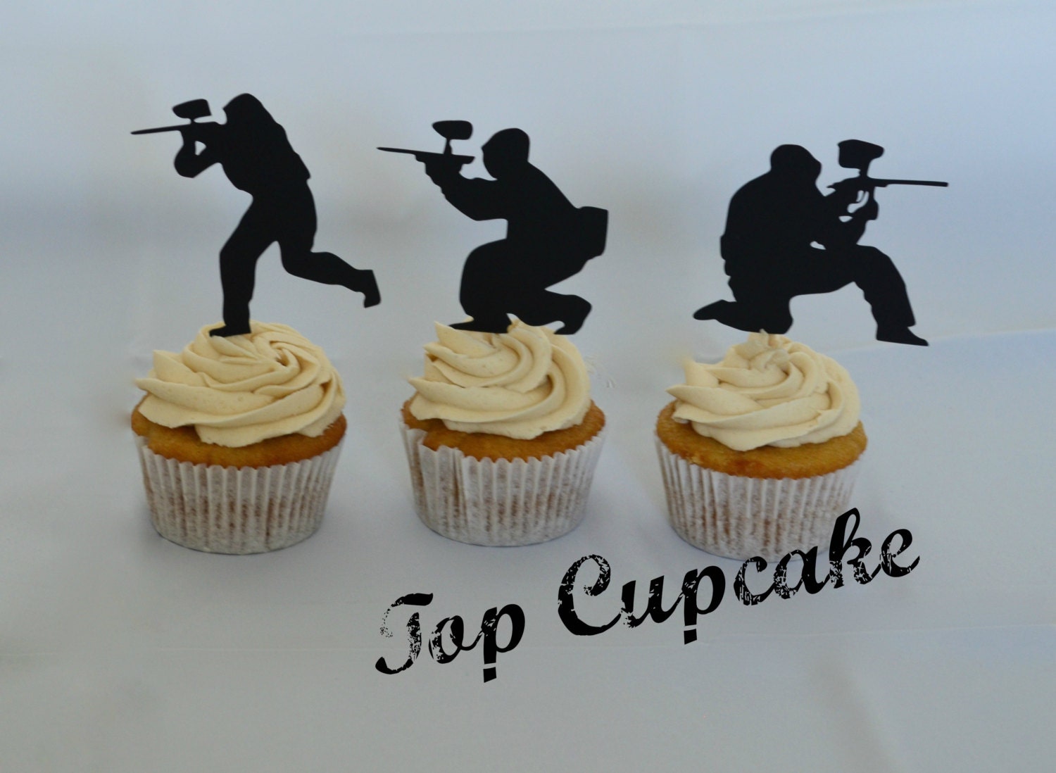 Paintball Cupcake Toppers 12
