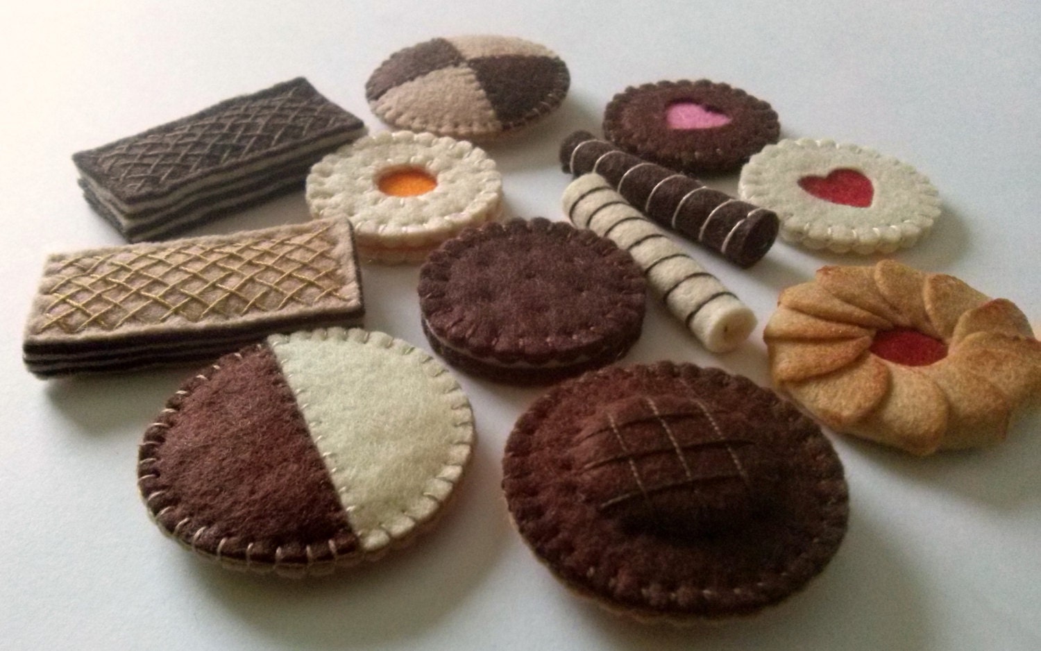 Felt food set felt cookies including rectangle by DusiCrafts