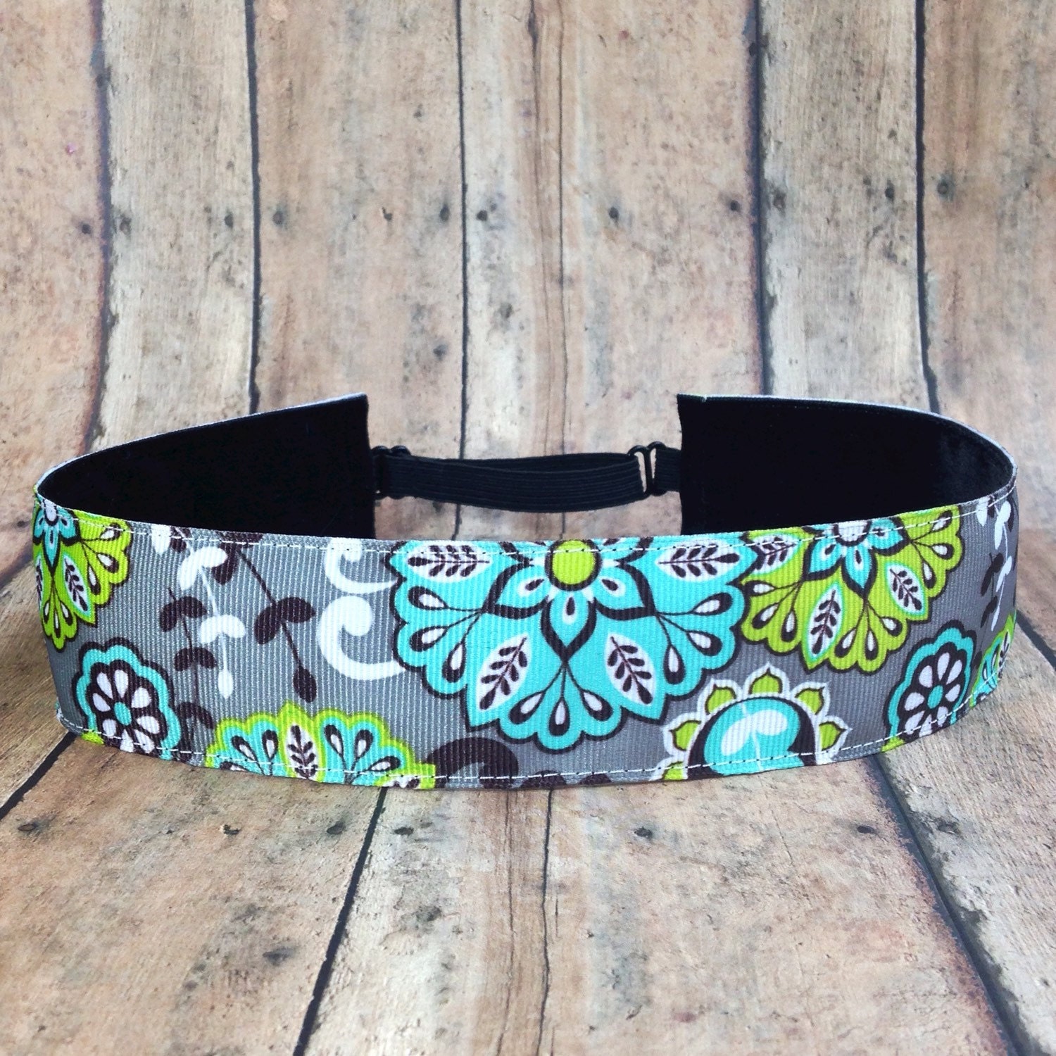 Wide Non Slip Headband. Workout Headband. Adjustable Headband.