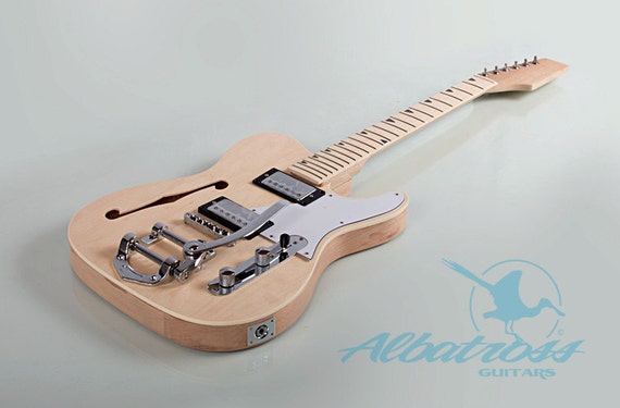 costs kit shipping body Hollow Mahogany On Guitar Maple Semi Body Bolt Neck Electric DIY Kit